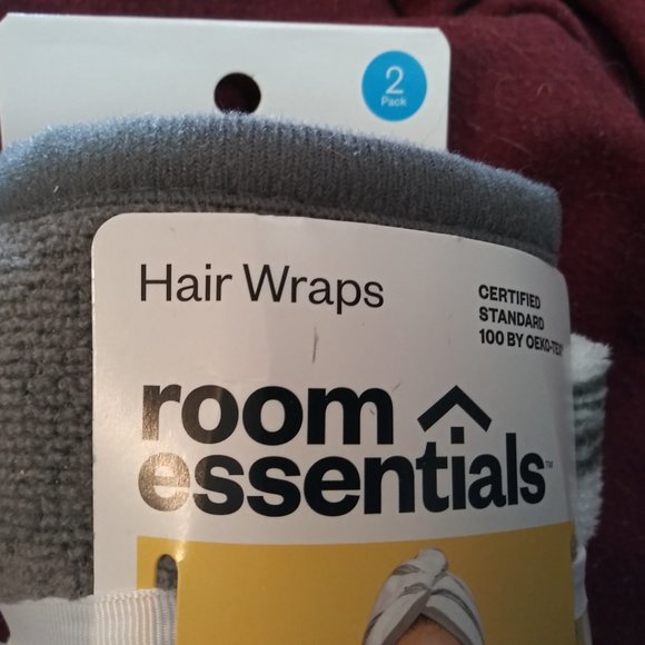 Room Essentials 2pk Bath Hair Wrap - Picture 5 of 10